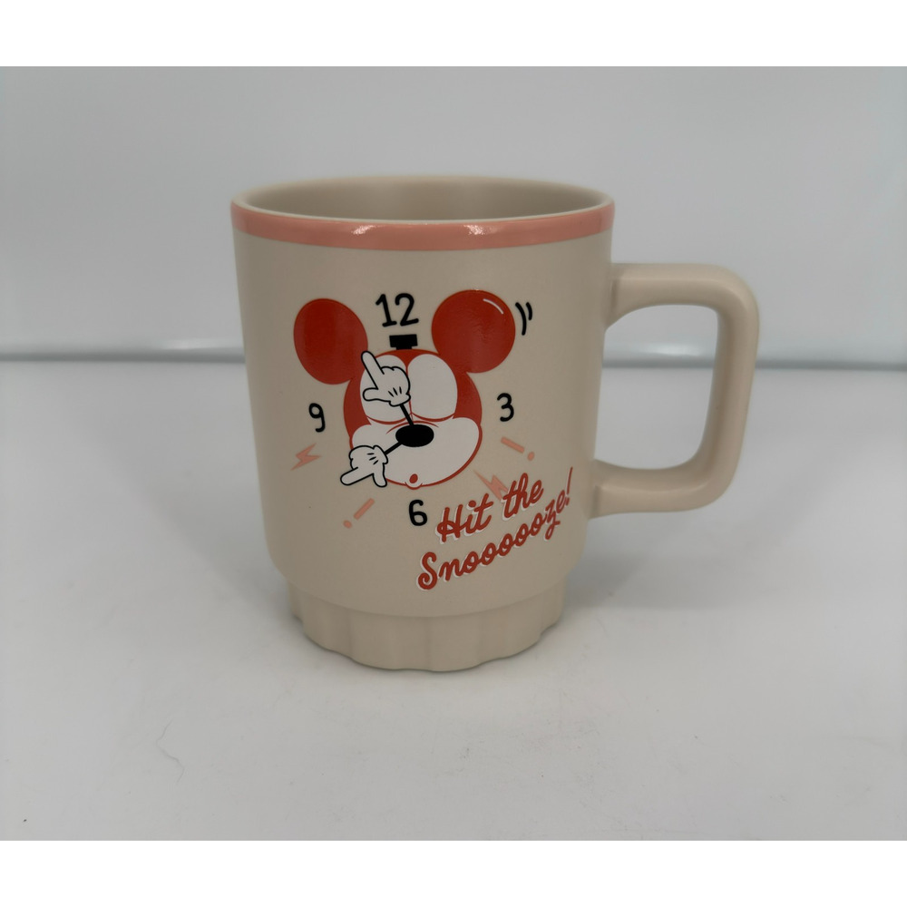 Disney Parks Mickey Mouse Hit the Snoooooze! Wakey Wakey Coffee Tea Mug Cup 16oz
